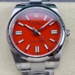 Rolex Oyster Perpetual M124300-0007 Coral Red Dial Size 41mm Clean Factory