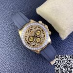 Rolex Cosmograph Daytona 116588 TBR with Full Diamond Tiger Pattern Dial Clean Factory - Image 9