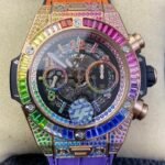 Hublot BIG BANG Unico 411.OX.9910.LR.0999 Rainbow Rose Gold Watch ZF Factory
