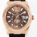Rolex Sky Dweller M326235-0005 Gold Bezel Brown Dial Watch ZF Factory