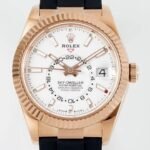 Rolex Sky Dweller M326235-0004 Rose Gold Bezel White Dial Watch ZF Factory