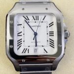 Cartier Santos WSSA0009 White Dial Watch BV Factory