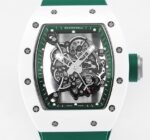 Richard Mille RM055 V5 Green Rubber Strap Watch KV Factory