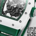 Richard Mille RM055 V5 Green Rubber Strap Watch KV Factory - Image 3