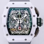 Richard Mille RM11 White Ceramic Rubber Strap Watch KV Factory