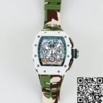 Richard Mille RM11 White Ceramic Camouflage Rubber Strap Watch KV Factory - Image 2