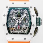 Richard Mille RM11 White Ceramic Orange Rubber Strap Watch KV Factory