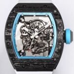 Richard Mille RM055 Blue Dial White Rubber Strap Watch BBR Factory