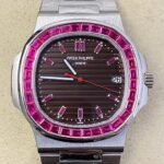 Patek Philippe Nautilus 5711 Red Diamond Gemstone Watch PPF Custom