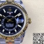 Rolex Sky Dweller Watch M326933-0005 Gloss Black Dial Noob Factory - Image 7