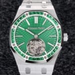 Audemars Piguet Royal Oak 26532IC.EE.1220TI.01 Green Dial Tourbillon Watch R8 Factory