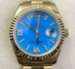 Rolex Day Date M118238-0071 Turquoise Dial Gold Watches Size 36mm EW Factory