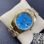 Rolex Day Date M118238-0071 Turquoise Dial Gold Watches Size 36mm EW Factory - Image 3