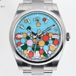 Rolex Oyster Perpetual M124300-0008 Turquoise Blue Dial Size 41mm Watch EW Factory