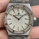 Audemars Piguet Royal Oak 67651ST.ZZ.1261ST.01 Silver Diamond Watch JF Factory