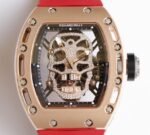 Richard Mille RM052 Rose Gold Case Red Rubber Strap Watch EUR Factory