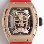 Richard Mille RM052 Rose Gold Case Red Rubber Strap Watch EUR Factory