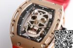Richard Mille RM052 Rose Gold Case Red Rubber Strap Watch EUR Factory - Image 4