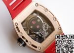 Richard Mille RM052 Rose Gold Case Red Rubber Strap Watch EUR Factory - Image 7