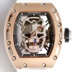 Richard Mille RM052 Rose Gold Case White Rubber Strap Watch EUR Factory