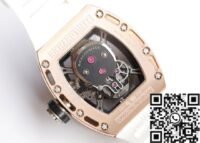 Richard Mille RM052 Rose Gold Case White Rubber Strap Watch EUR Factory - Image 7
