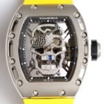 Richard Mille RM052 Diamond Skull Yellow Rubber Strap Watch EUR Factory