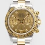Rolex Daytona Gold And Silver​ Cosmograph M116503-0006 Golden Panda Dial 904L Watch King Factory