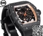 Richard Mille RM055 Gold Bezel Carbon Fiber Case Watch RM Factory - Image 5