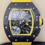 Richard Mille Felipe Massa RM 011 Yellow Rubber Strap Watch KV Factory