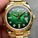 Rolex Day Date Alternative​ M128238 – 0069 Smoked Green Dial 36mm Watch Q Factory