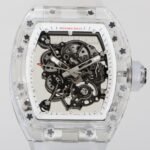 CN Custom Crystal Richard Mille RM055 White Dial Watch