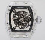 CN Custom Crystal Richard Mille RM055 Black Dial Watch