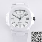 AET Custom Patek Philippe Nautilus White Dial Ceramic Watch - Image 2