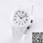 AET Custom Patek Philippe Nautilus White Dial Ceramic Watch - Image 4