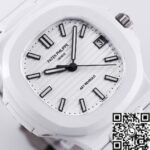 AET Custom Patek Philippe Nautilus White Dial Ceramic Watch - Image 5