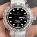CN Custom Acrylic Clear Rolex Submariner Black Dial Size 40mm Watch