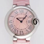 Ballon Bleu De Cartier Pink Belt Size 33MM Quartz Watch AF Factory