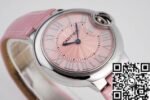 Ballon Bleu De Cartier Pink Belt Size 33MM Quartz Watch AF Factory - Image 2