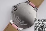 Ballon Bleu De Cartier Pink Belt Size 33MM Quartz Watch AF Factory - Image 6