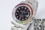 Customized Rolex Watch Submariner Date Rainbow Circle Diamond Dial - Image 3
