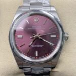 Rolex Oyster Perpetual M114300-0002 Red Grape Dial Size 39mm Watch AR Factory