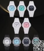 AET Custom Patek Philippe Nautilus White Dial Ceramic Watch - Image 10